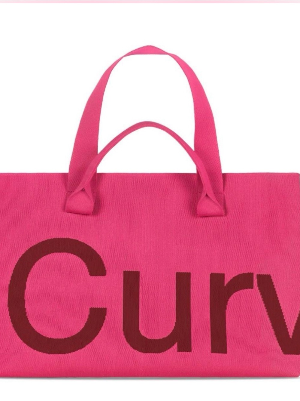 Curves by sean brown Hot Pink Graphic Tote Bag - Women Bags